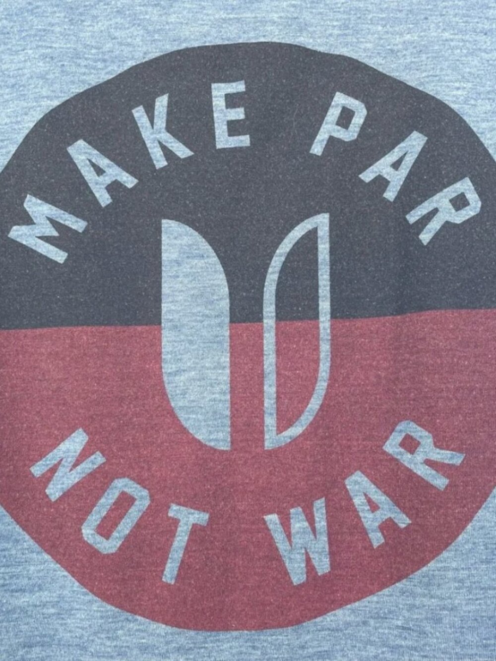 LINKSOUL Blue "MAKE PAR NOT WAR" Graphic Golf T-Shirt XL